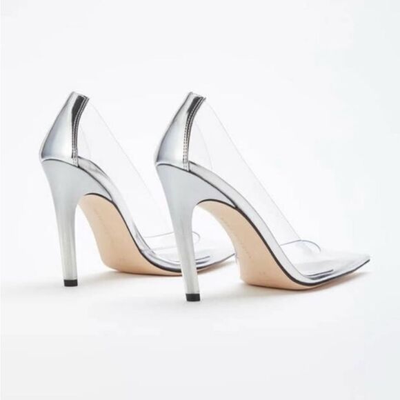 Good American Heels-Clear Lucite-Stilleto - Picture 4 of 11